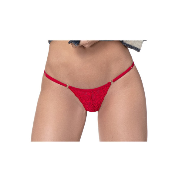 String dentelle rouge 